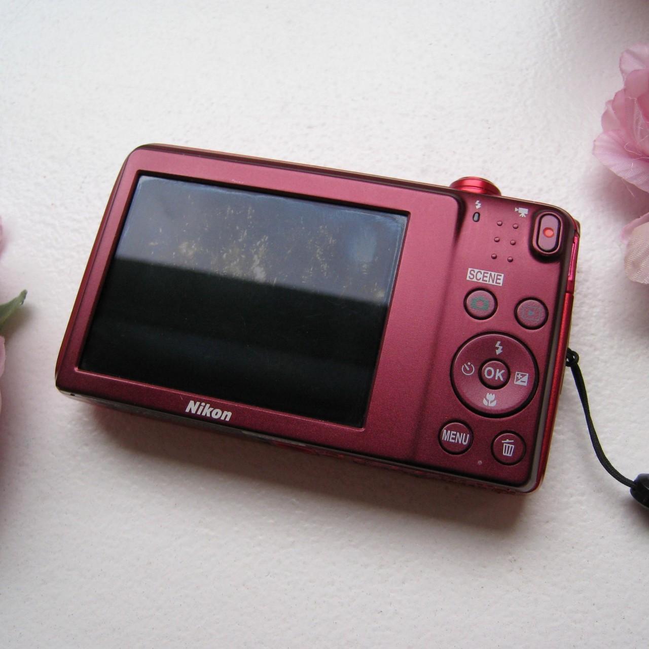 Used Red Nikon Coolpix S3600 Digital Camera