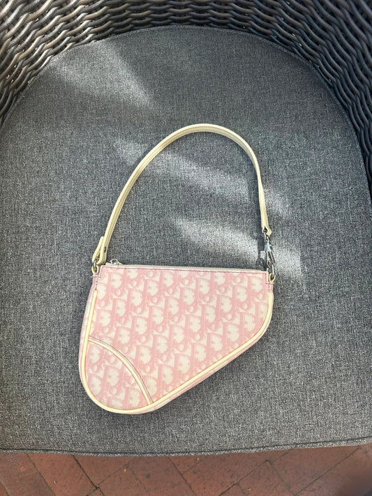 Rare Vintage Saddle Bag Diorissimo Canvas Mini Very Good Condition🌺🩷