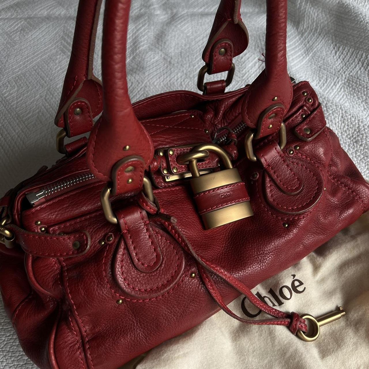 Gorgeous Red Chloe Paddington Bag With Gold Hardware🍒❤️‍🔥