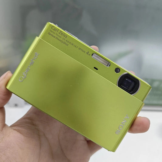 🔋 CYBER-CHIC // Neon Green Sony Cyber-shot DSC-T77 [Full Bundle] 📟