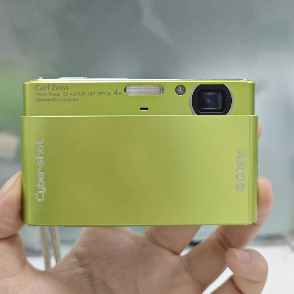 🔋 CYBER-CHIC // Neon Green Sony Cyber-shot DSC-T77 [Full Bundle] 📟