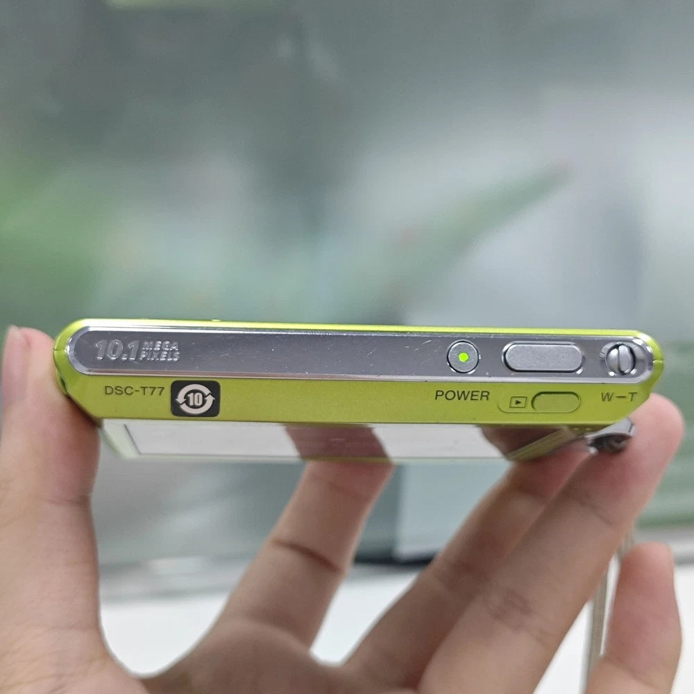 🔋 CYBER-CHIC // Neon Green Sony Cyber-shot DSC-T77 [Full Bundle] 📟