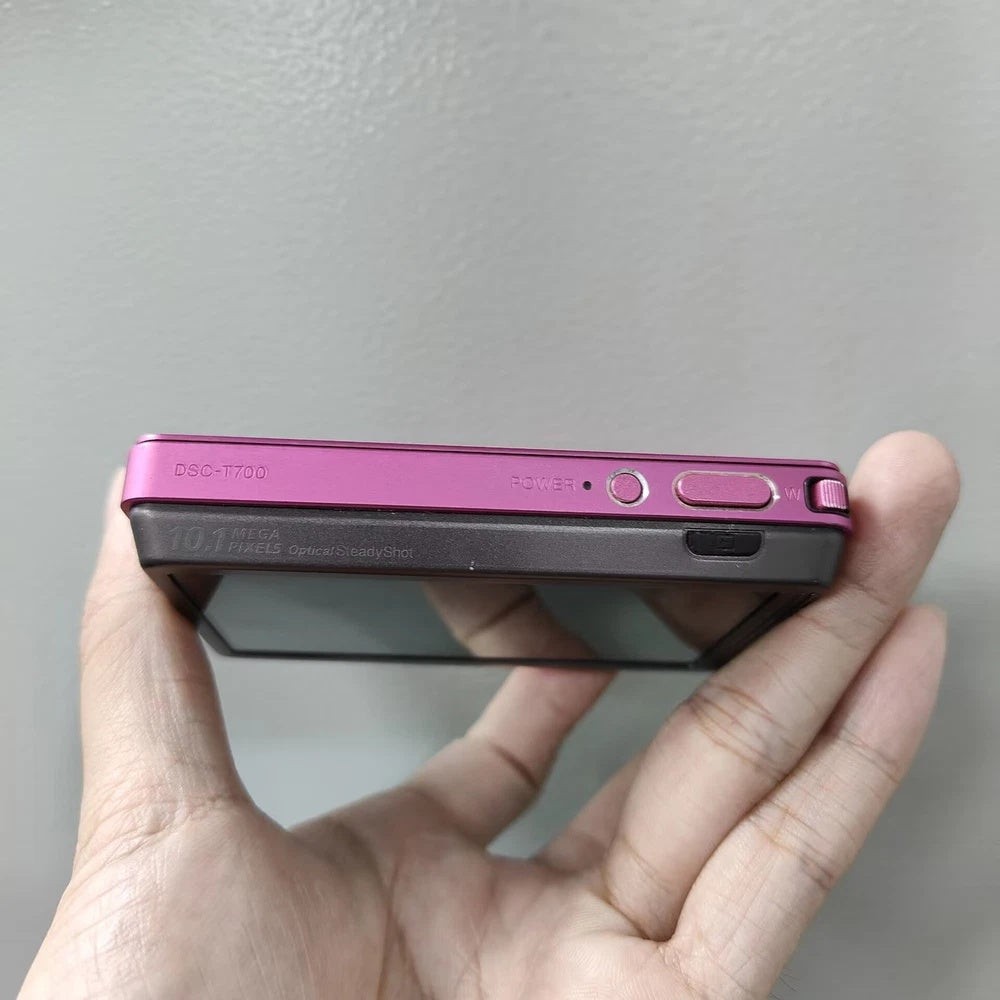 🎀 Y2K LUXE // Pink Sony Cyber-shot DSC-T700 [Full Bundle] ✨ 4GB Internal Memory